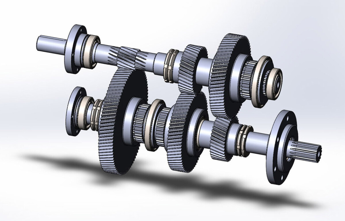 3D модель. Наборка шестерней коробки скоростей для станка ЛР-266.