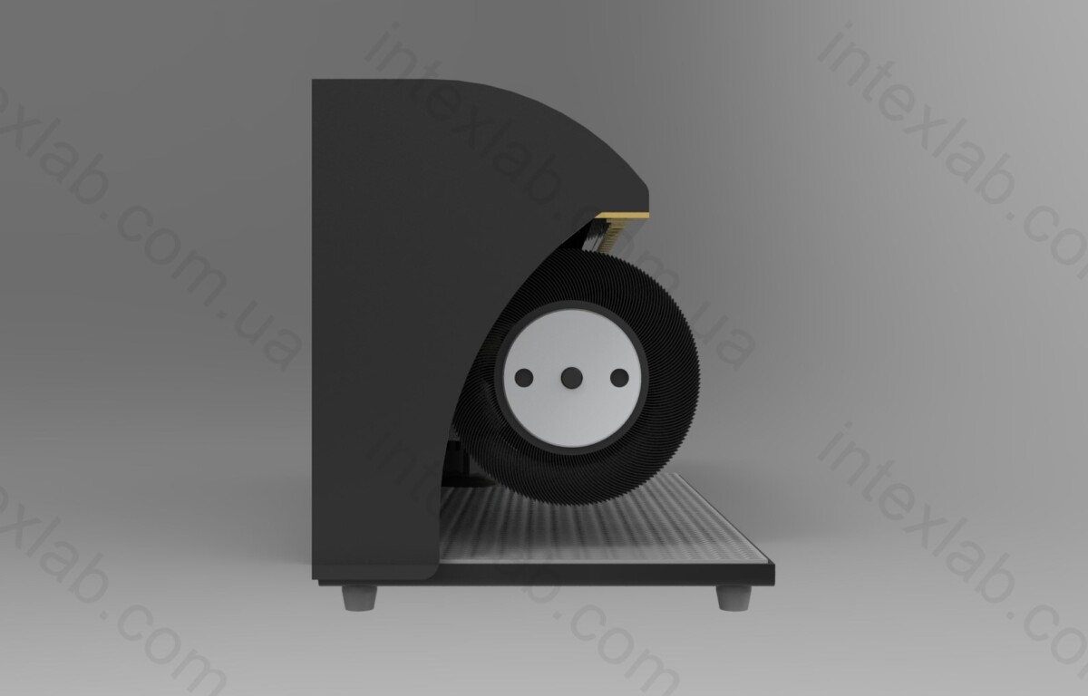 Машинка для чистки обуви (вид слева)