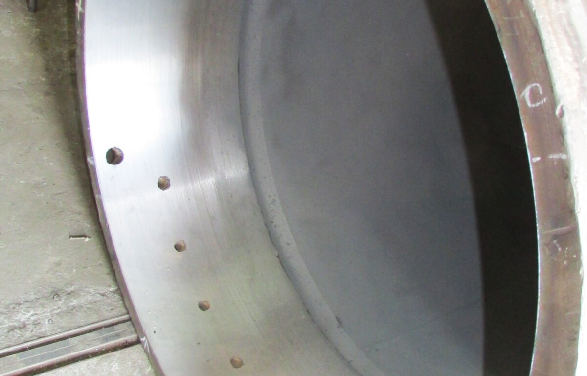 Барабан крановый. Вид посадочного места после обработки.